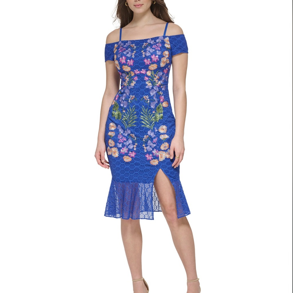 Guess brand blue knee length dress